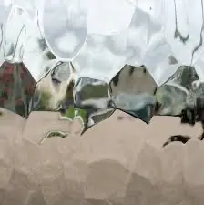 Flemish patterned glass sample